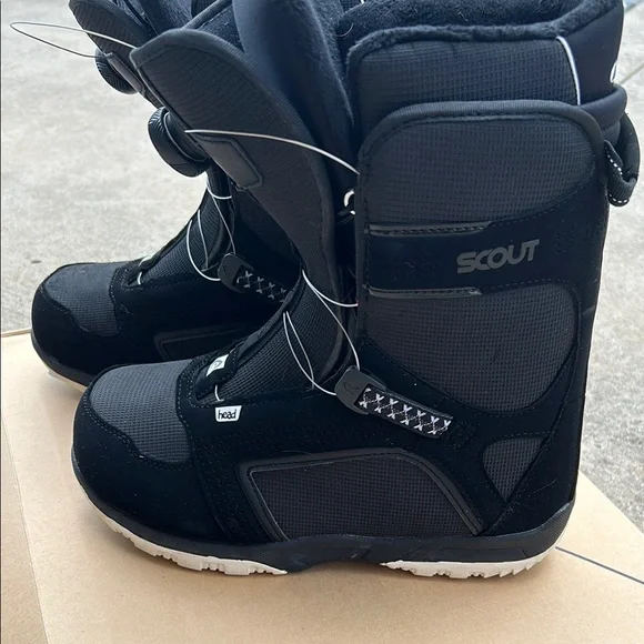 Head Black Snowboard Boots with Sturdy Construction